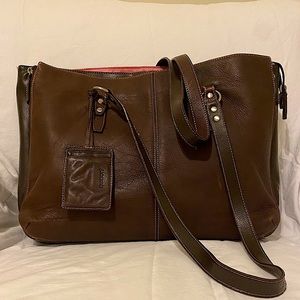 Buxton Ladies business tote full grain leather